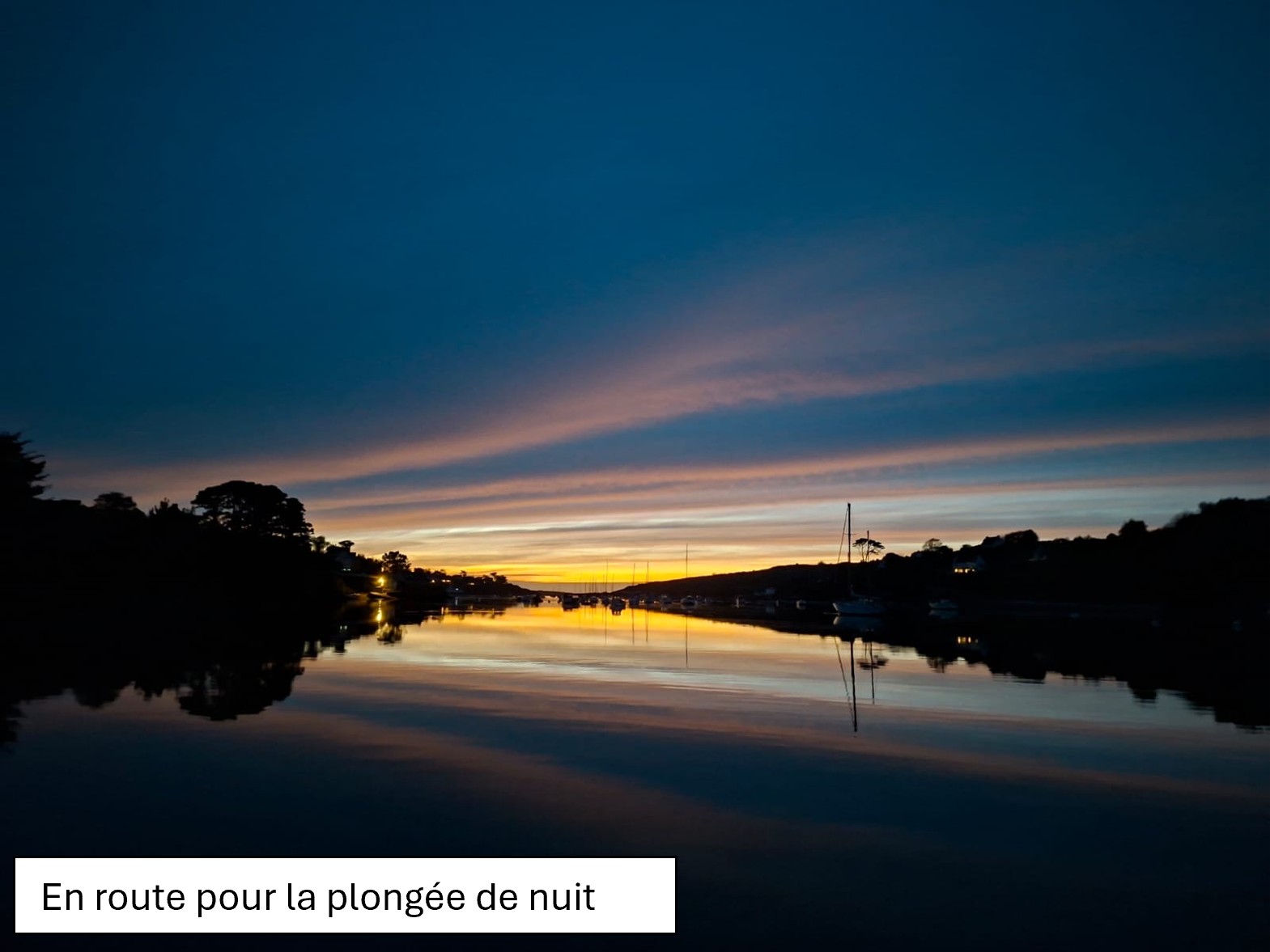 En route pour la plongée de nuit